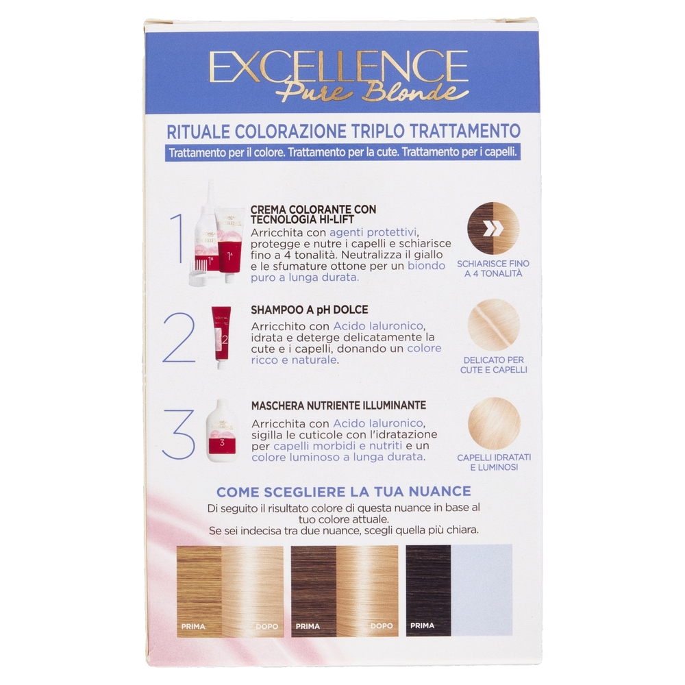 L'Oréal Paris Excellence Pure Blonde Colorazione Triplo Trattamento 01 Biondo Ultra Chiaro Naturale
